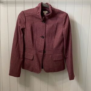 J crew ruffled collar blazer